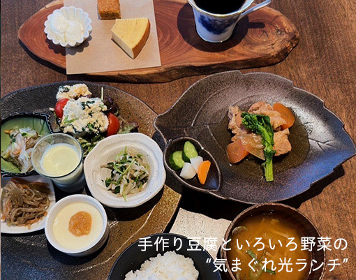 手作り豆腐といろいろ野菜の“気まぐれ光ランチ”